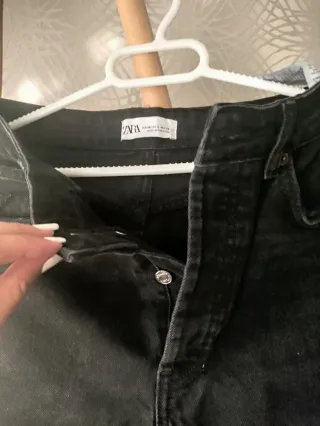 Vaqueros Zara anchos negros talla 36