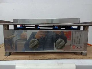 PLANCHA INDUSTRIAL a GAS KLAXON 2 fuegos.