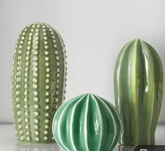 3 Decorazioni Cactus IKEA SJÄLSLIGT Ceramica