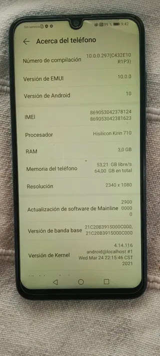 Telefono Huawei Blu Marina