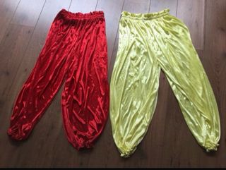 Bombachos danza del vientre rojos y amarillos