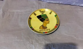 Piatto decorativo vintage Egitto Nefertiti