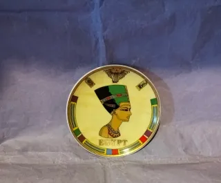 Piatto decorativo vintage Egitto Nefertiti
