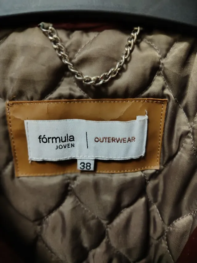 Chaqueta efecto piel mujer