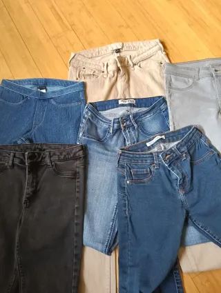 Lotto 6 paia jeans vari colori
