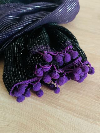 Pañuelo Vintage Rayas Pompón Y2K