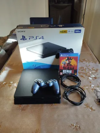 PS4 Slim 500GB Negra + Red Dead Redemption 2