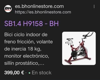 Bicicleta Spinning Indoor BH