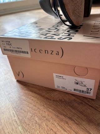 Sandalias Vicenza Tacón estilo Madera Talla 37