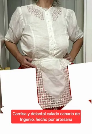 4 Prendas Traje Típico Canario Artesanal