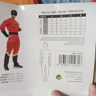 Disfraz Superhéroe Talla S Hombre