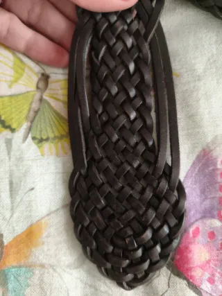 Cinturón de cuero trenzado