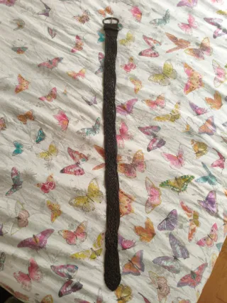 Cinturón de cuero trenzado