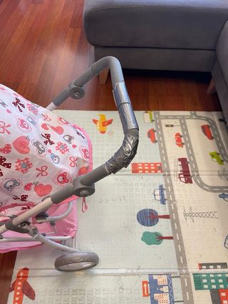 Carrito gemelar para muñecas