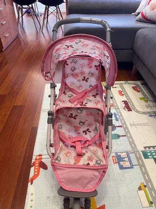 Carrito gemelar para muñecas