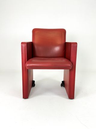 Poltroncine Poltrona Frau Pelle Rossa