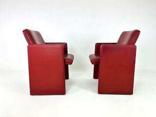 Poltroncine Poltrona Frau Pelle Rossa