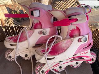 Patines en línea rosas para niña