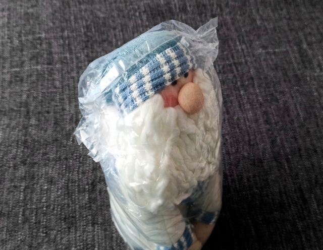 Due pupazzi allungabili Babbo Natale blu (NUOVO)