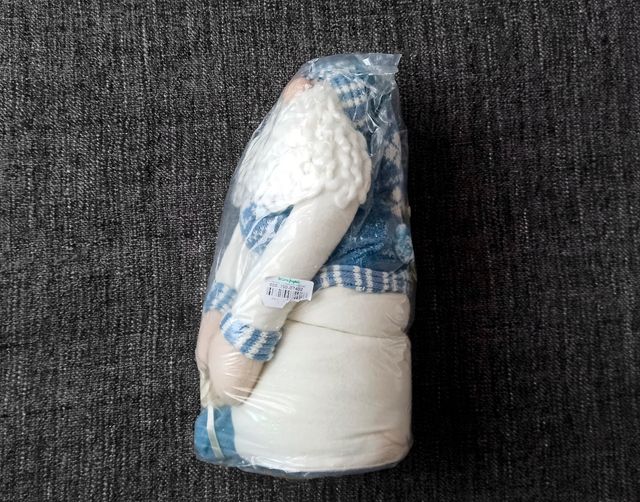 Due pupazzi allungabili Babbo Natale blu (NUOVO)