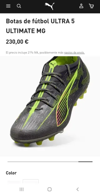 Botas Fútbol Puma Ultra 5 Ultimate MG Talla 43