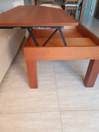 Mesa auxiliar elevable madera