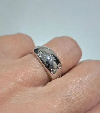 Anillo Plata Ley Estrellas Ajustable