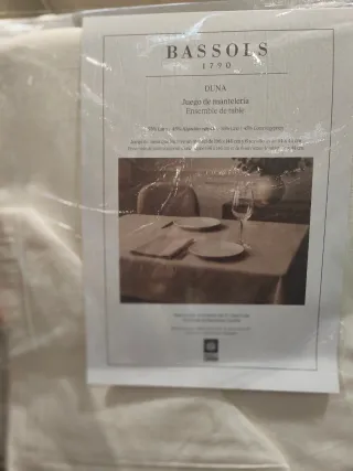 Juego Mantelería BASSOLS DUNA Lino Algodón