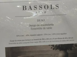 Juego Mantelería BASSOLS DUNA Lino Algodón