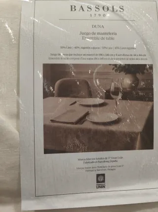 Juego Mantelería BASSOLS DUNA Lino Algodón