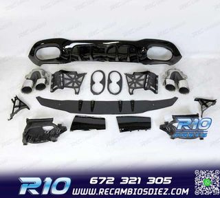DIFUSOR MERCEDES CLASE A V177 AMG 18- SEDAN LOOK A45 + COLAS