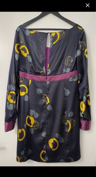 Vestido seda estampado talla L