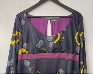 Vestido seda estampado talla L