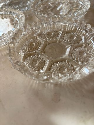 Set 5 Piattini Vetro Vintage