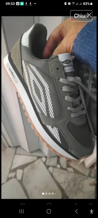 Scarpe Umbro N41 Grigio/Verde