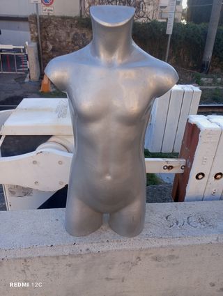 Busto vetrina argento