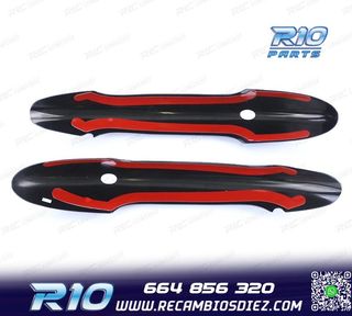 CARCASA TIRADOR PUERTA MINI F55 F56 F57 NEGRO BRILLO KEYLES