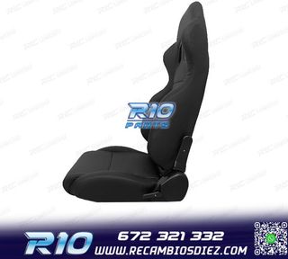 ASIENTO BAQUET UNIVERSAL LOOK SPARCO CUERO NEGRO