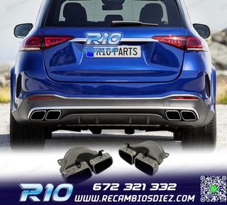COLAS DE ESCAPE MERCEDES GLE W167 19- LOOK AMG GLE63 CROMO