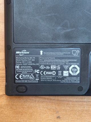 Tablet Motion Computing MC-F5 con penna