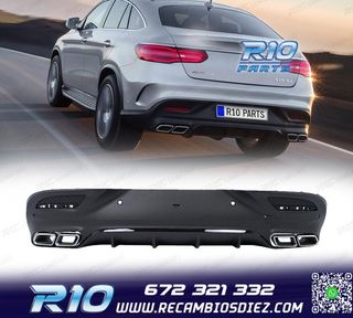 DIFUSOR MERCEDES GLE C292 COUPÉ NEGRO + COLAS ESCAPE