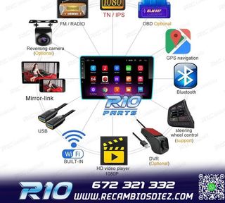 RADIO 9" GPS ANDROID 13 QUAD CORE 64GB ROM
