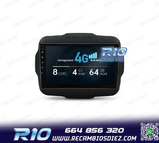 RADIO GPS ANDROID 14 PARA JEEP RENEGADE 15-20