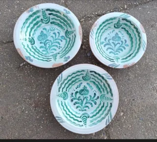 3 Lebrillos Granadinos Antiguos Fajaluza