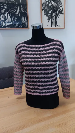 Jersey rayas hecho a mano