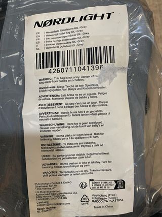 Bolsa Mochila Duffle Impermeable Nordlight 60L