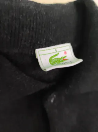 Jersey Lacoste Lana Negro y Gris