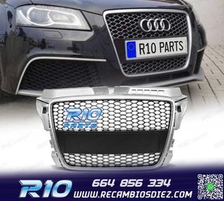 PARRILLA AUDI A3 8P 08-12 LOOK RS3 GRIS CLARO