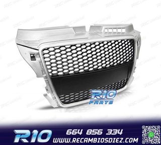 PARRILLA AUDI A3 8P 08-12 LOOK RS3 GRIS CLARO