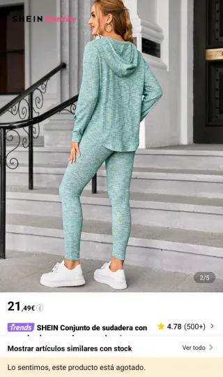 Conjunto premamá SHEIN S/36 verde